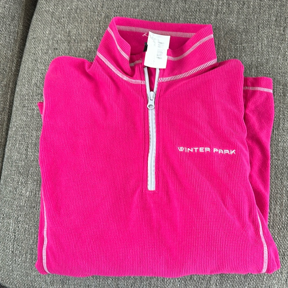 Outfitter Trading Women’s Pink Quarter Zip Winter Park Colorado Large - Picture 1 of 7